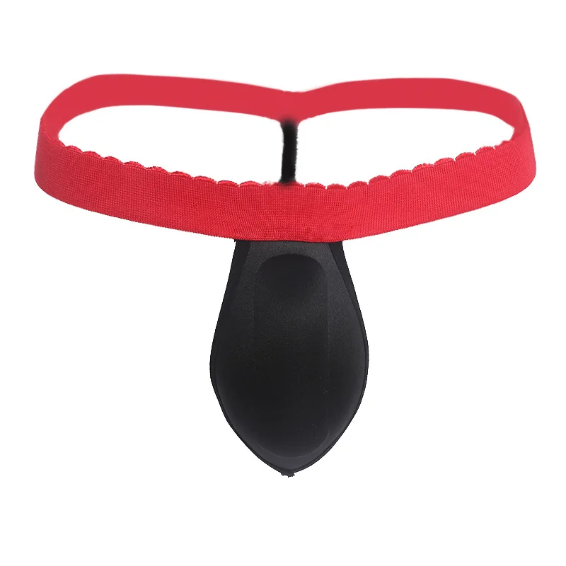 Men's Jockstrap Panties 3d Three-Dimensional Cup Thong Enlarged Sponge Pads Underwear Low Rise T-Back Briefs Shapping Underpants
