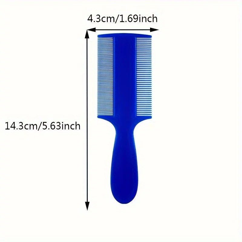 Scalp Massager Comb for Adults, Double-Sided Fine Teeth, ABS Plastic Handle, Plastic Bristle, Suitable for Normal Hair Type