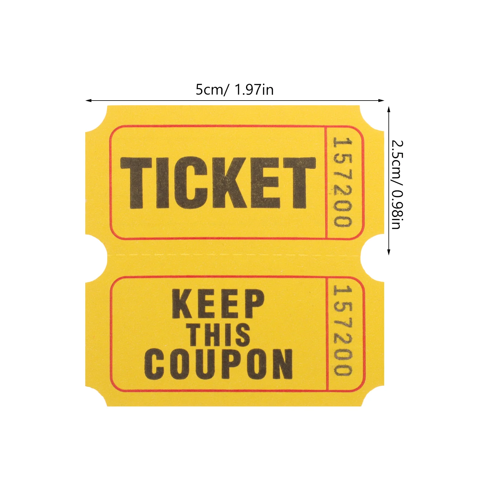 100 Pcs Lottery Tickets Raffle Entrance Labels Paper for Events Carnival Diaper Single Party Game Accessory