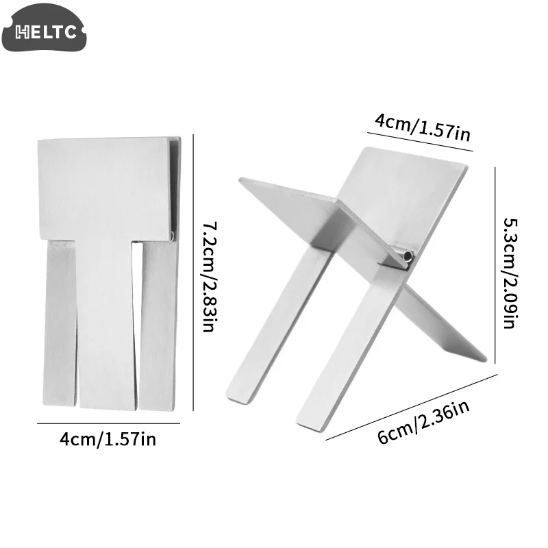 1PCS Cigar Rack Holder Folding Stainless Steel Portable Cigar Stand Rack Easy To Use Cigar Accessories Pratical Tool For Smokers