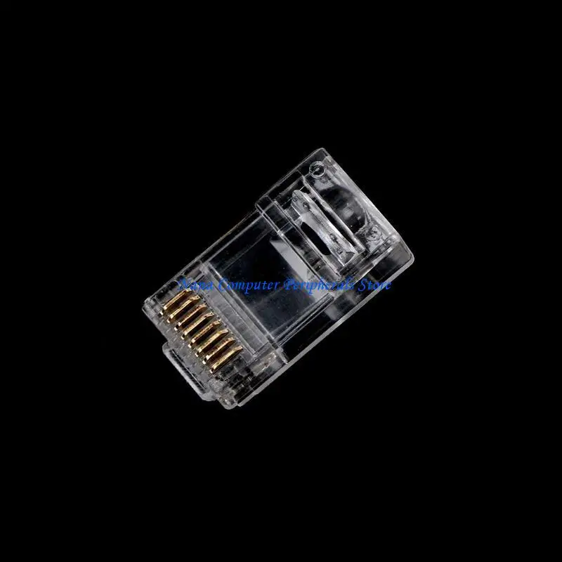 F68C RJ45 Connector For CAT6 8-Pin Ethernet Patch Cable End Crimp Modular Plug 100pcs