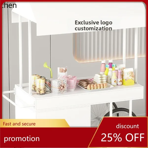 

CZ Iron Art Flower Cart Multifunctional Mall Mobile Small Cart Mobile Stall Cart