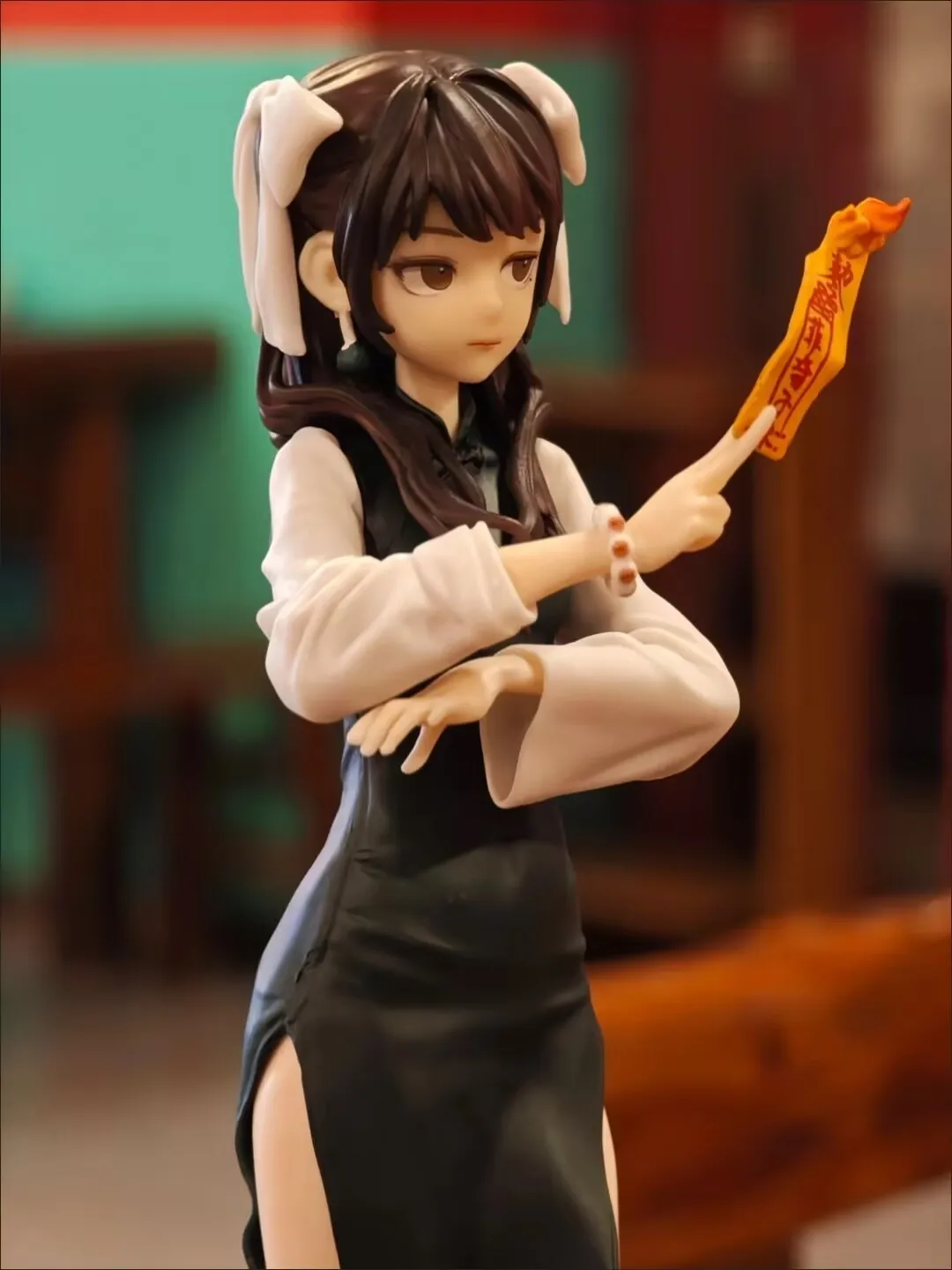 

Toy models Medicine Finger Cheongsam Battle Little Taoist Priest Little Junior Sister Second Dimension Pretty Girl Figurines