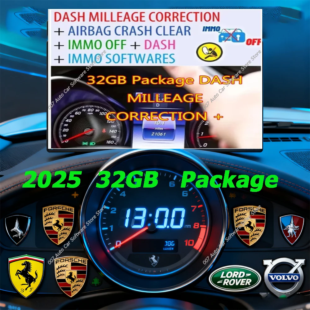 

32GB All-In-One Auto Repair Software Package IMMOFF ECU Mileage Correction Airbag Diagnostic Tools Compatible with All Brands