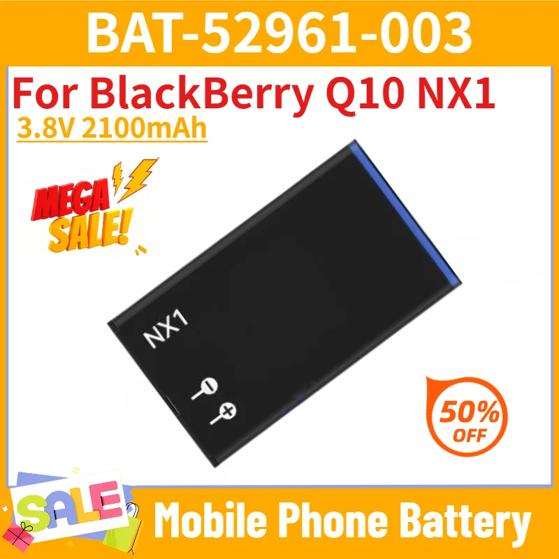 BAT-52961-003 Battery 3.8V 2100mAh for BlackBerry Q10 NX1 Mobile Phone High Quality Replacement Battery