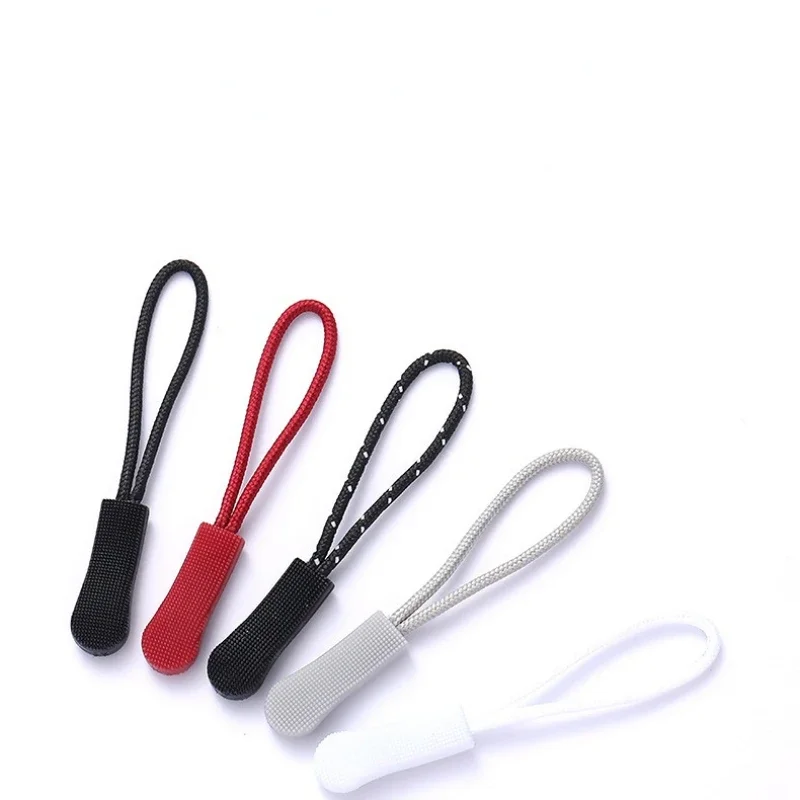 10pcs/set PVC removable zipper head clothes bag zipper head accessories non-slip small pendant tail rope zipper rope