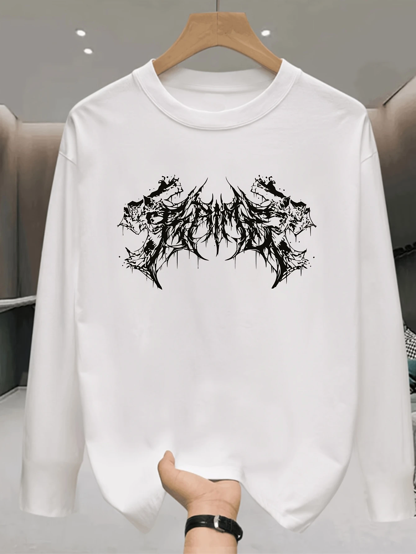 Street For Fashion - Men's Geometric Pattern Long Sleeve T-shirt