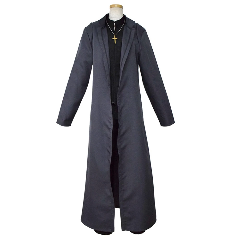 Unisex Anime Cos Kotomine Kirei Cosplay Costumes Halloween Uniform Custom Size