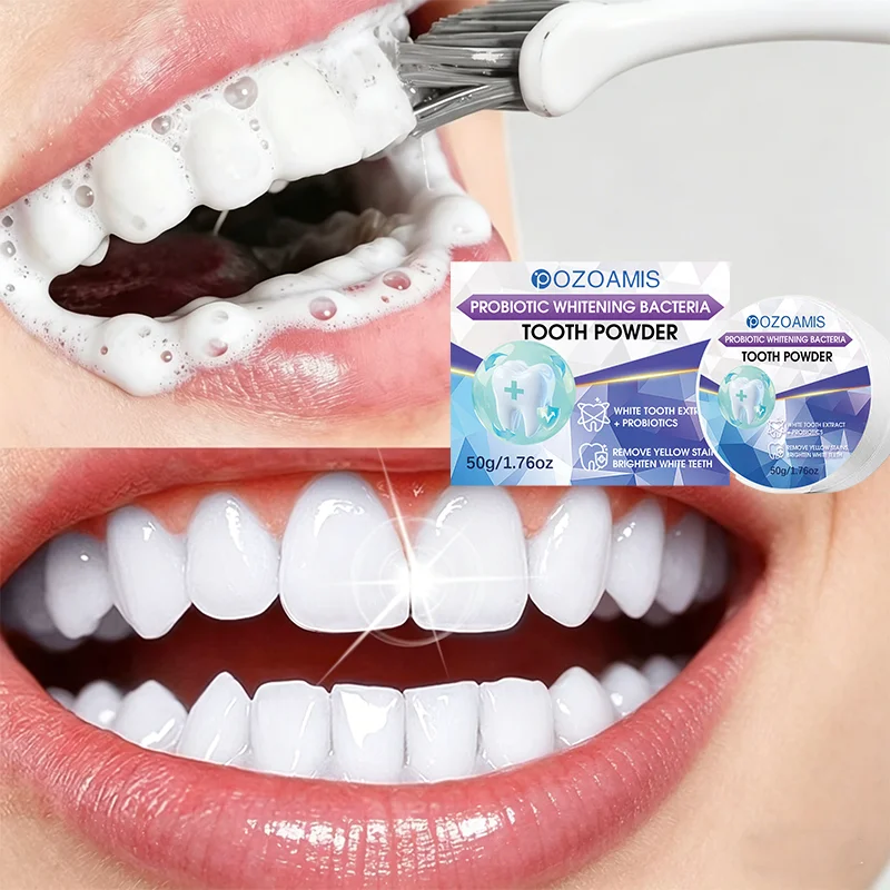 Whitening Tooth Powder - Deeply Cleanses and Freshens Breath, Strengthens Dental Care, Suitable for Daily Use and Travel.