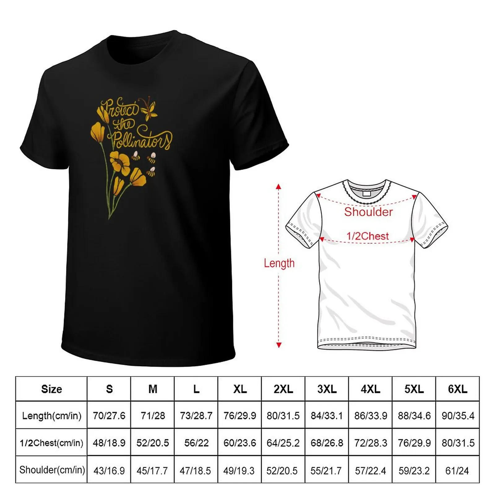 Protect the pollinators T-Shirt Work Outdoor T-Shirt for Men