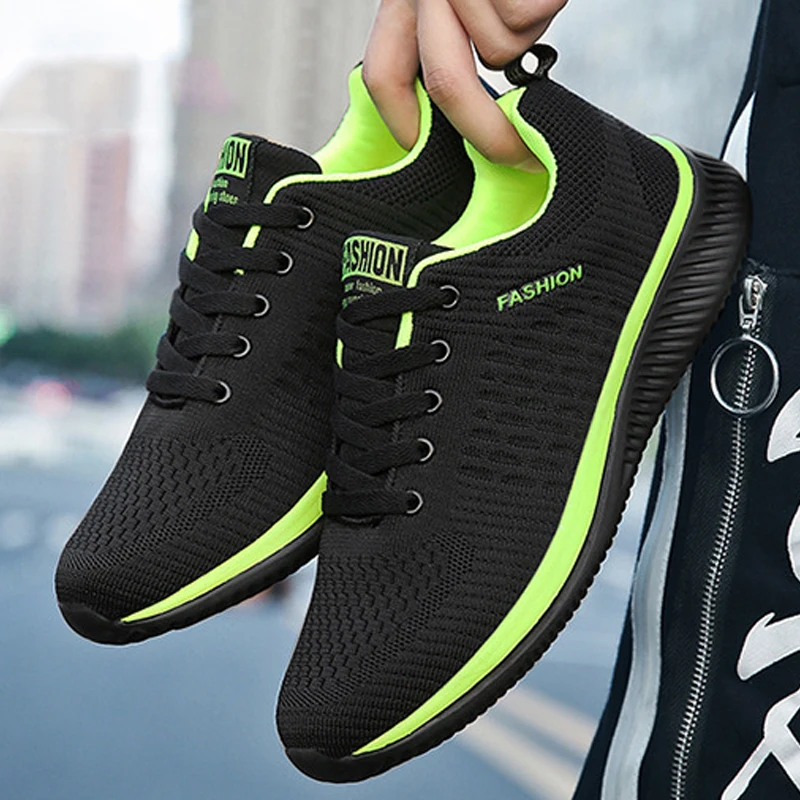 Men Sneakers Lightweight Men Casual Shoes Plus Size Men Sport Shoes Non-Slip Mesh Breathable Shoes Men Flats Walking Shoes