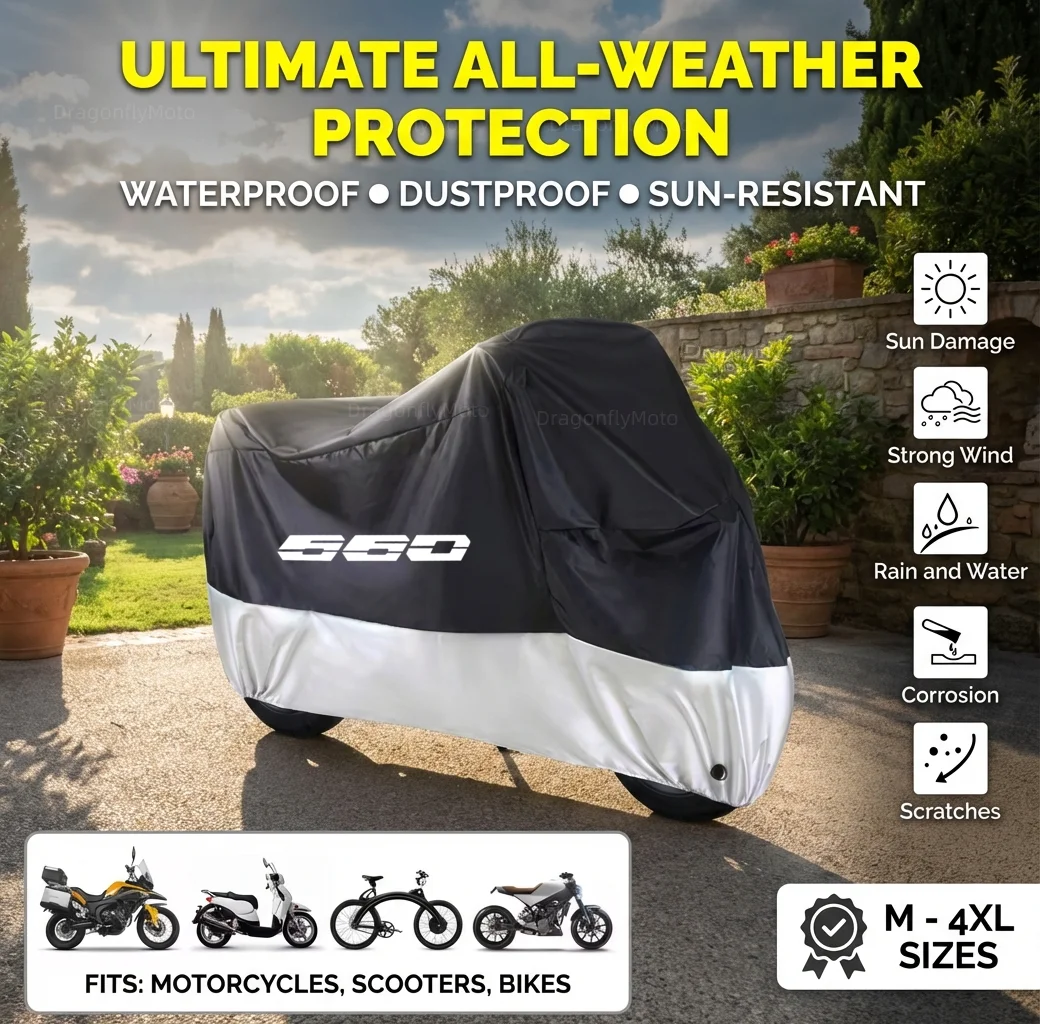 For Triumph Trident 660 Sport Tiger 660 Trident660 All Season Motorcycle Cover Silver Black Waterproof Dustproof UV Protection