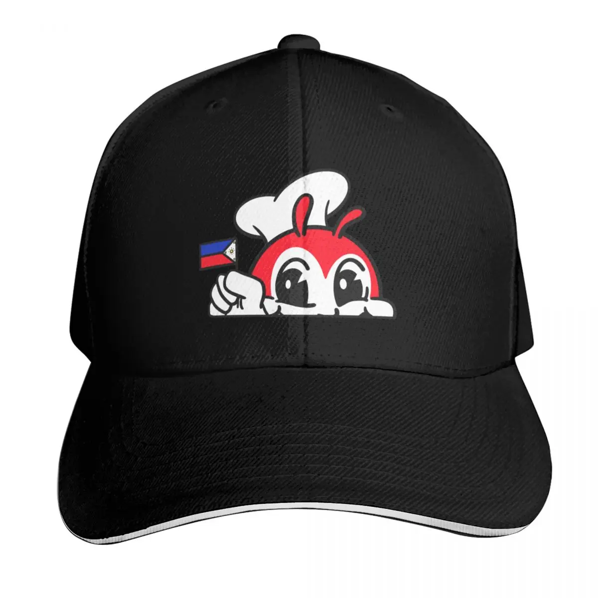JOLLIBEE PEEKING PHILIPPPINE FLAG FILIPINO 2 Baseball Cap Unisex for Men Women Outdoor Golf Running Hiking Summer Beach Travel