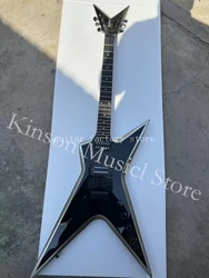 In Stock,Dimebag Darrell Black With Silver Bevels Electric Guitar