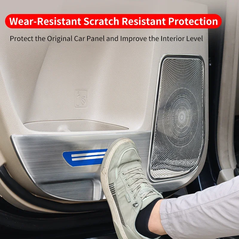 

Toyota Land Cruiser Prado LC 150 2010-2023 Car Door Kickplate J150 interio Horn cover Protective Cover Decoration Accessories