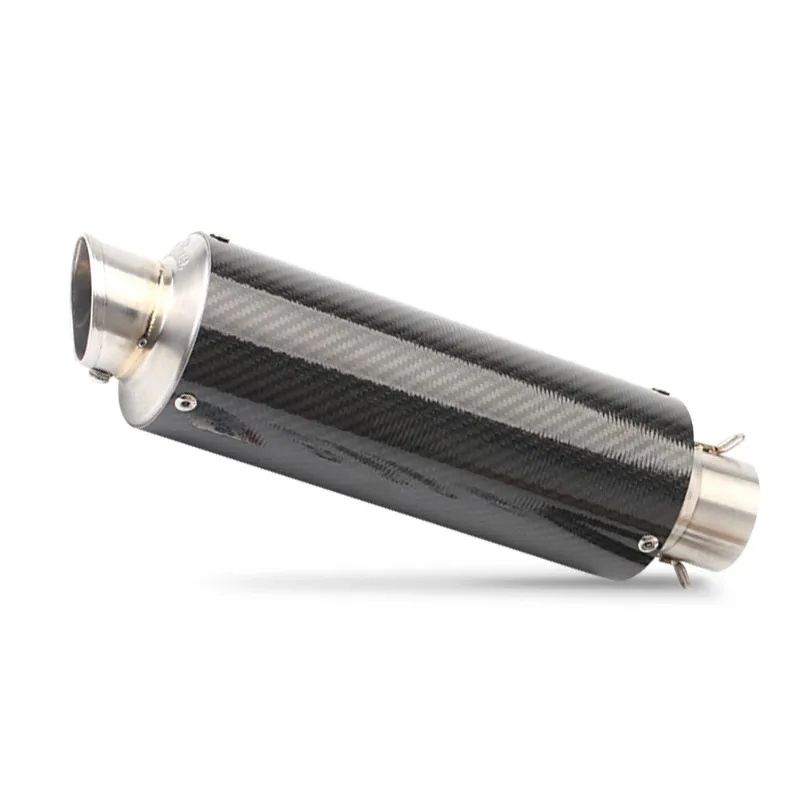 Factory Hot Selling Universal Motorcycle Real Carbon Fiber Slip On Exhaust Pipe Muffler Escape For Vince