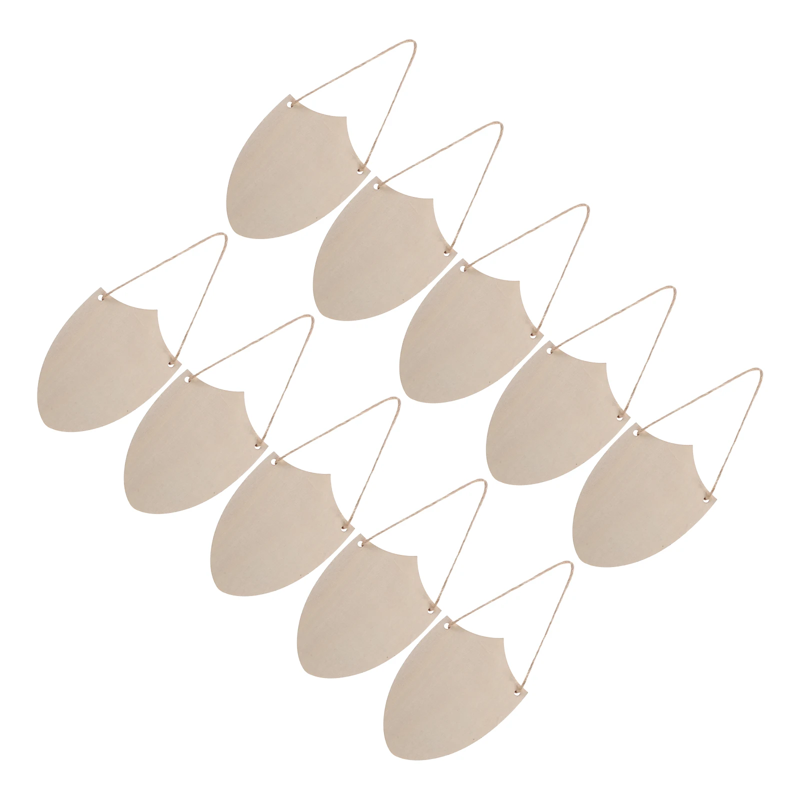 

10Pcs Blank Wooden Shield Cutouts DIY Wood Crafts Unpainted Shapes for Home Decor Party Favors Christmas Ornaments Wood Hanging