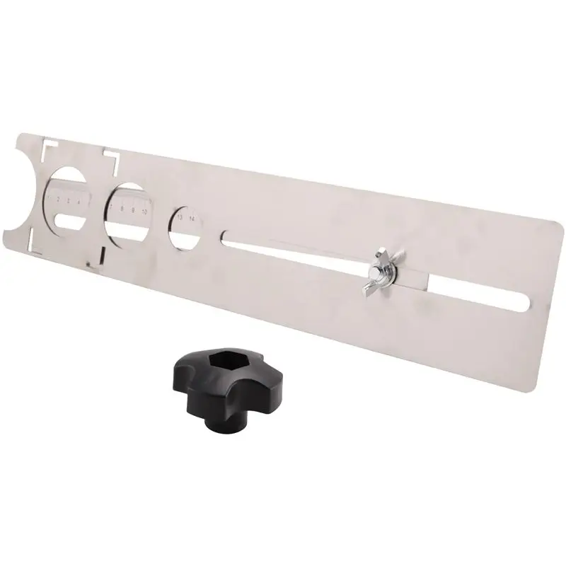 Classy-2X Multi-Functional Stainless Steel Tile Hole Locator Ruler 360 Degree Adjustable Punching Hand Measure Tools