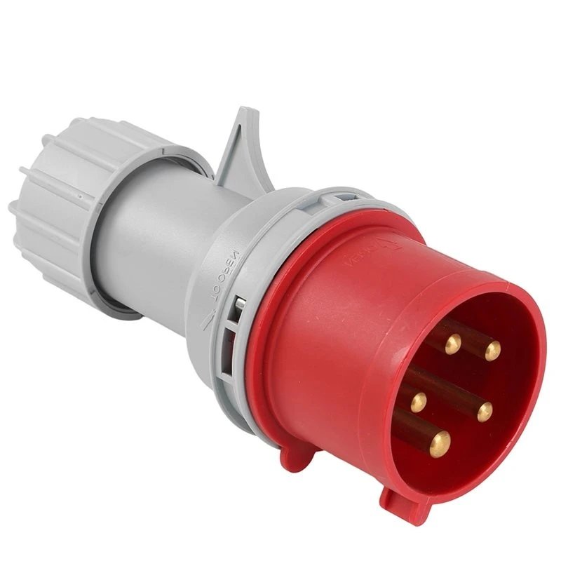 AS63-Wall Mount Socket Industrial Plug And Socket Waterproof Connector 5PIN 32A EU Plug Electrical Connection
