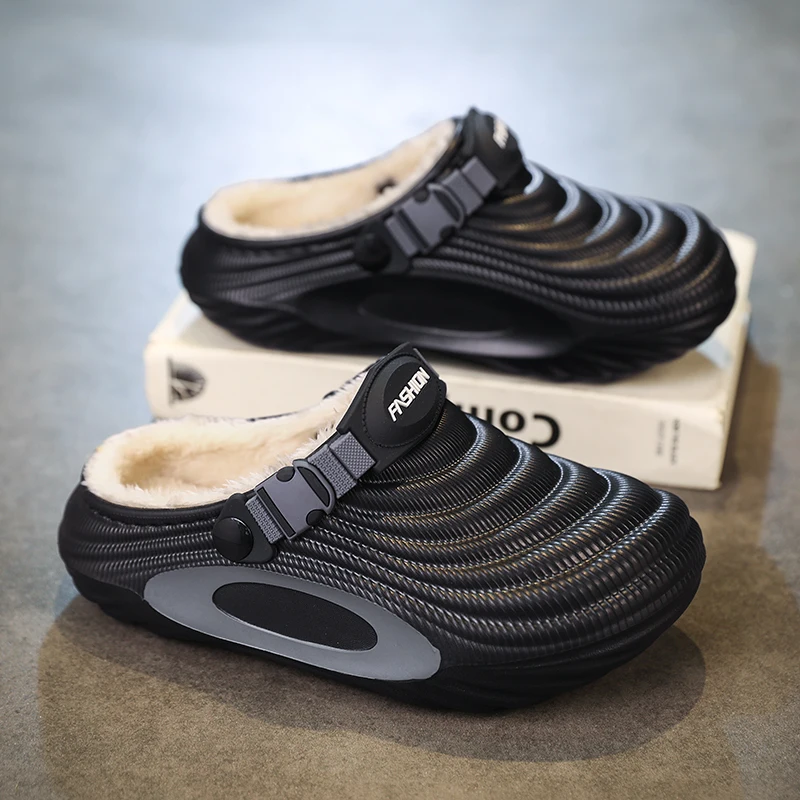 

Warm Children Slippers Plush Boys Clogs Indoor House Design Kids Cotto Shoes Lightweight Waterproof Fur Boys Slippers Sandals