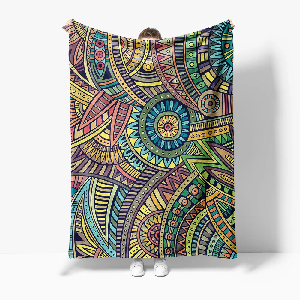 

Красочное племенное одеяло с этническим узором, мягкое, теплое, уютное, кровать, диван, декоративная наволочка