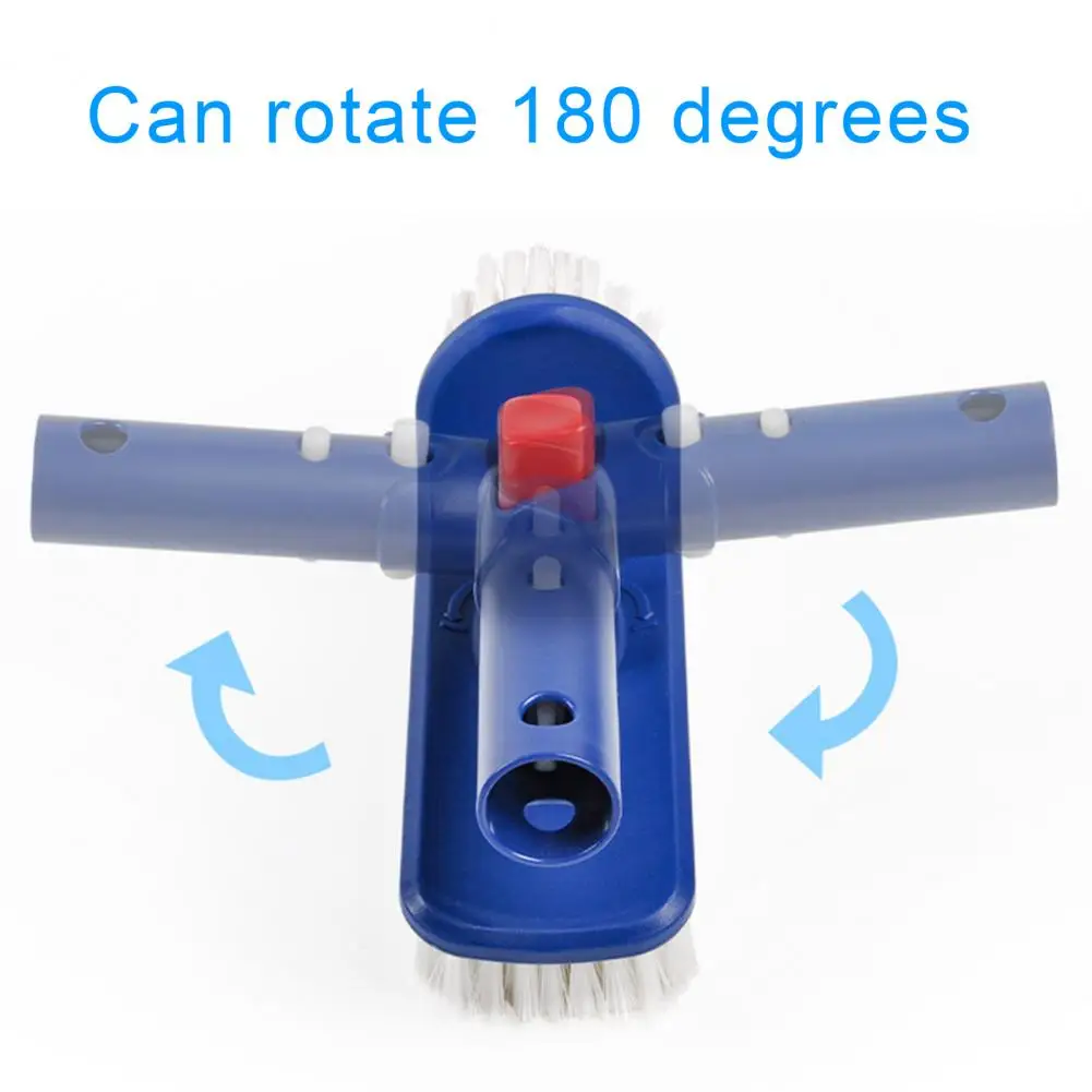 Pool Maintenance Brush Swimming Pool Corner Brush with Hard Bristles 180-degree Rotating Handle Scrub Tool Durable for Pools