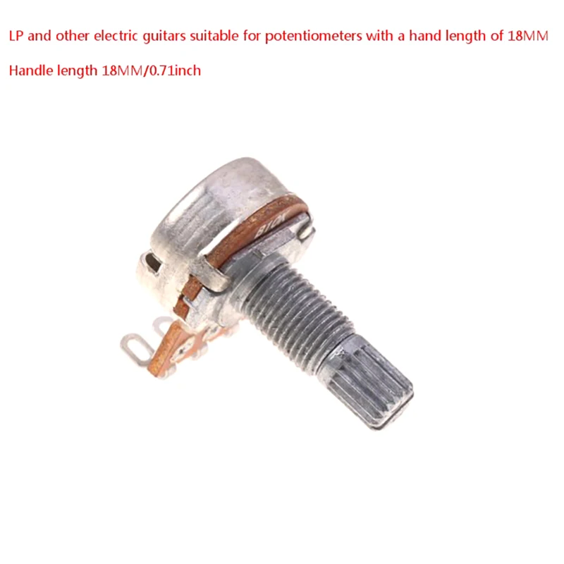 ⭐ A500K B500K A250K B250K A50K B50K A25K B25K Potentiometer Splined Small Pot Electric Guitar Bass Effect  Tone Volume18mm