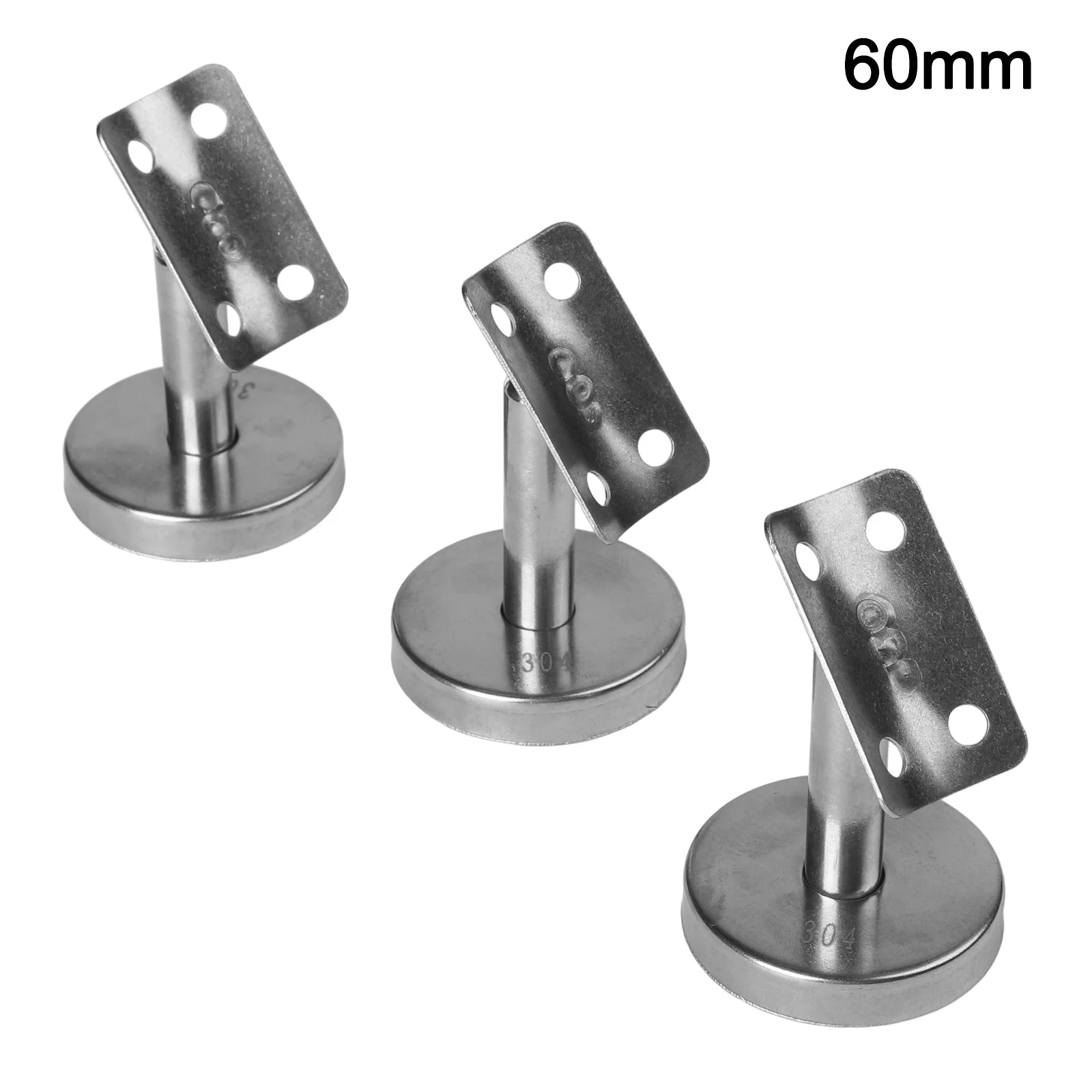 3pcs Stair Support 60mm/80mm Stainless Steel Movable Adjustable Column Armrest Bracket For Handrails Wall Support Home Accessori