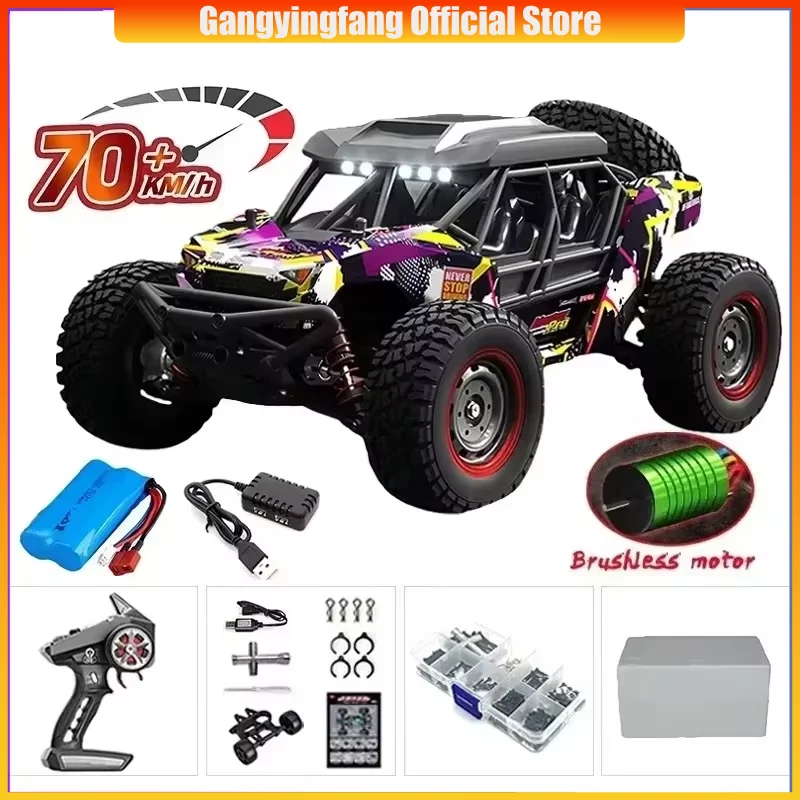 Full Size Brushless 4WD Off-road Vehicle, Led Headlights, Remote Control Electric Vehicle, Children's Gift Model, 16106