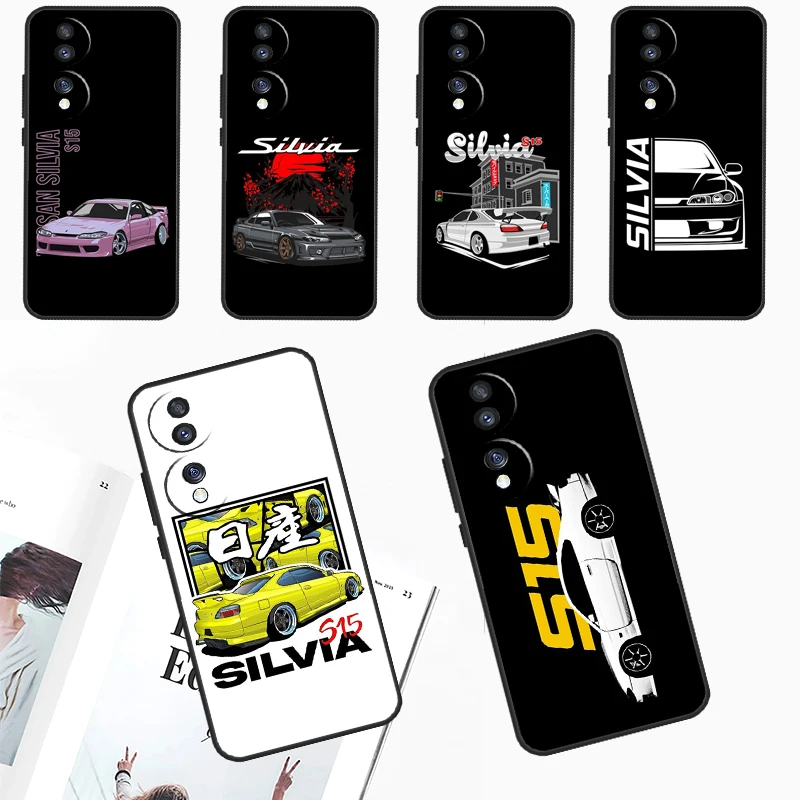 Silvia S15 JDM Tuner Cars Case For Honor 90 Lite 70 50 Magic 6 Pro 5 Lite X6 X7 X8 X9 X6a X7a X8a X9a X9b X8b Cover