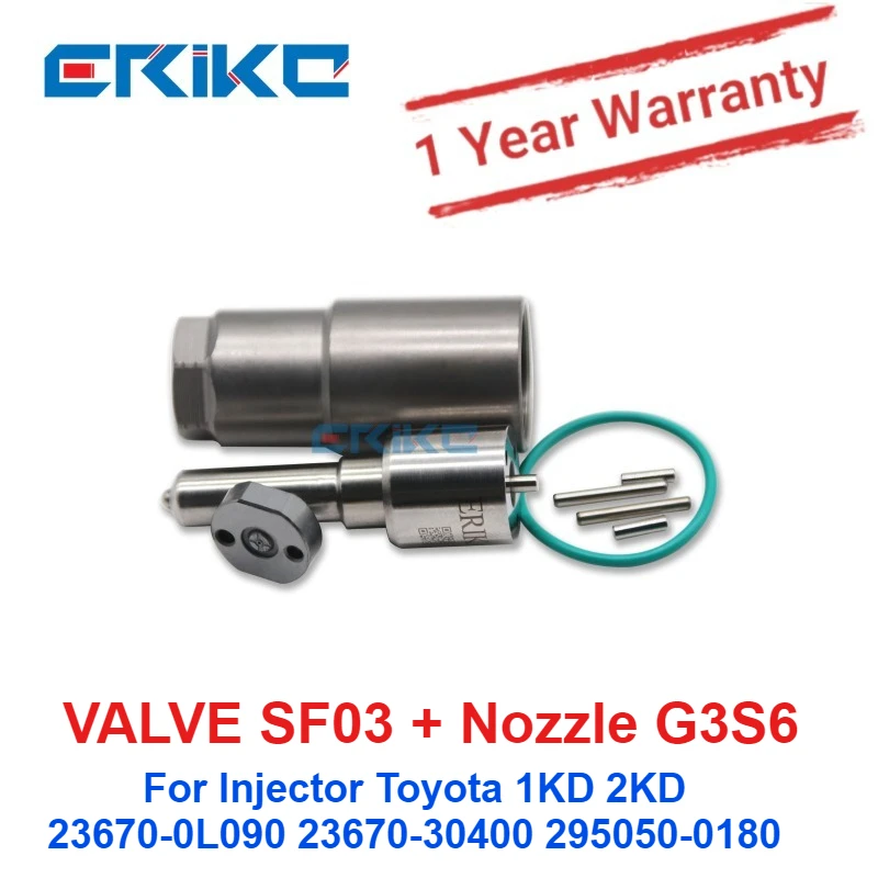 

Ремкомплект топливного ремонта Common Rail VALVE SF03 + G3S6 для форсунки Toyota 1KD 2KD 23670-0L090 23670-30400 295050-0180