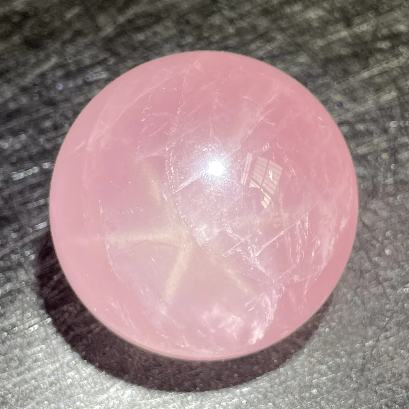 Natural Stone Rose Quartz Crystal Ball Polished Rock Pink Sphere Divination Decoration Gift Reiki Healing