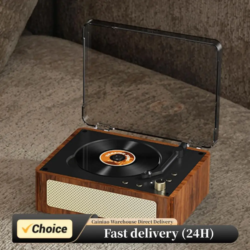 

Ретро CD-плеер, Bluetooth-совместимый перезаряжаемый беспроводной CD-плеер, 3,5 мм AUX, настольный CD-плеер, домашний декор