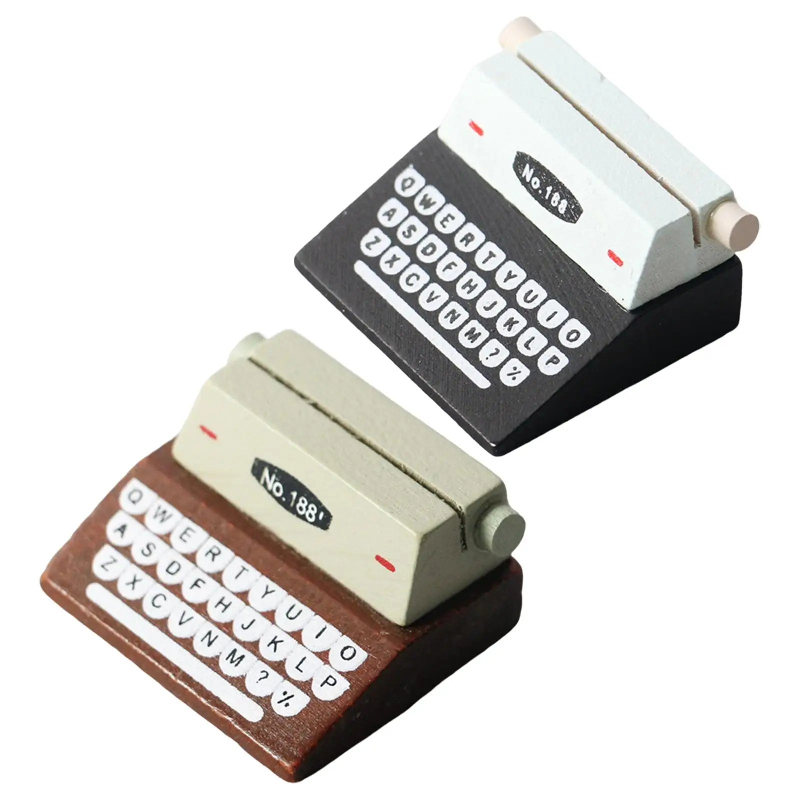 1/12 スケールドールハウスミニタイプライター写真小道具ドールハウスアクセサリー装飾 DIY クラフト子供女の子幼児赤ちゃん