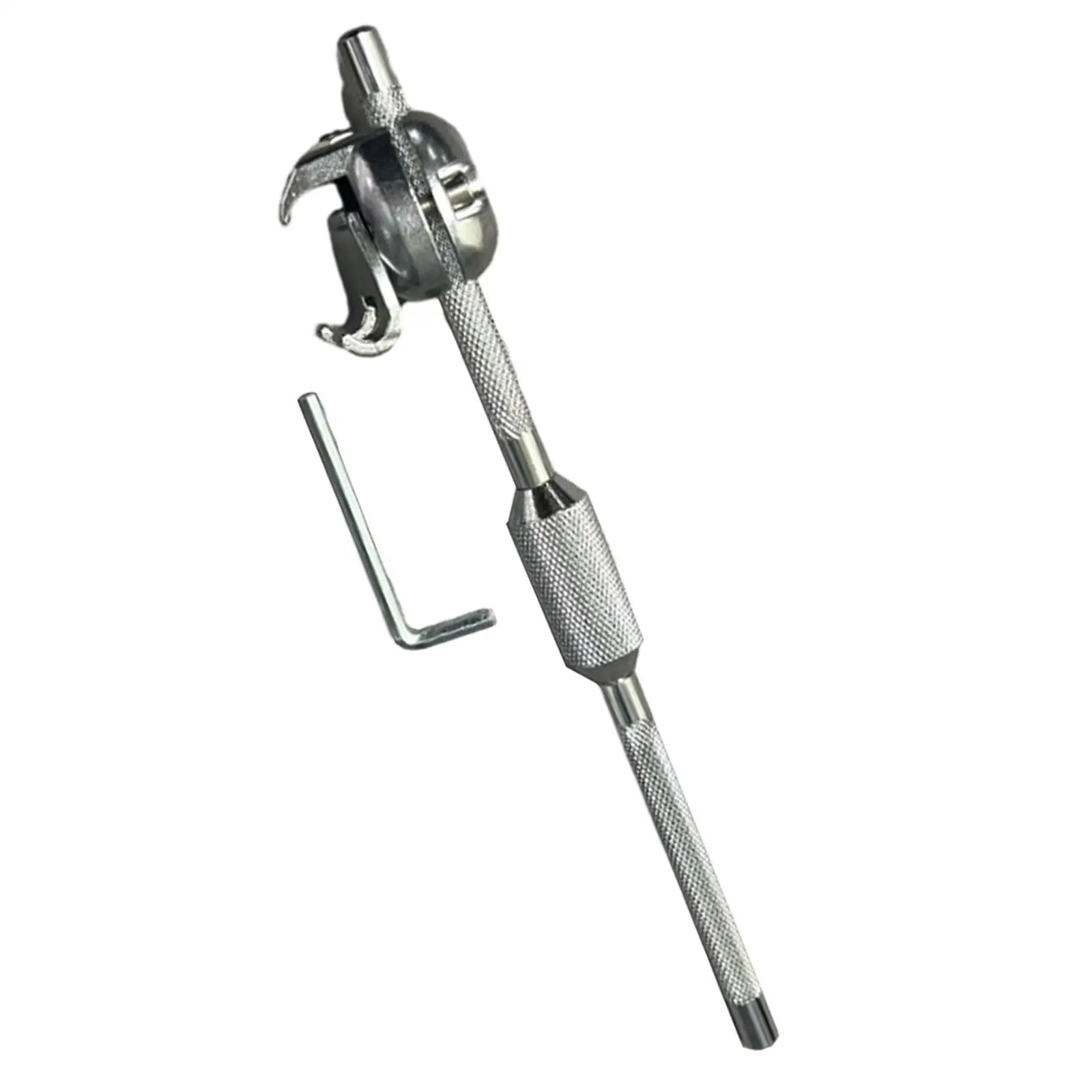 Straight Rod Cowbell Holder with Wrench Practical Hardware Adjustment for Percussion Drum Musical Instrument Accessories Part