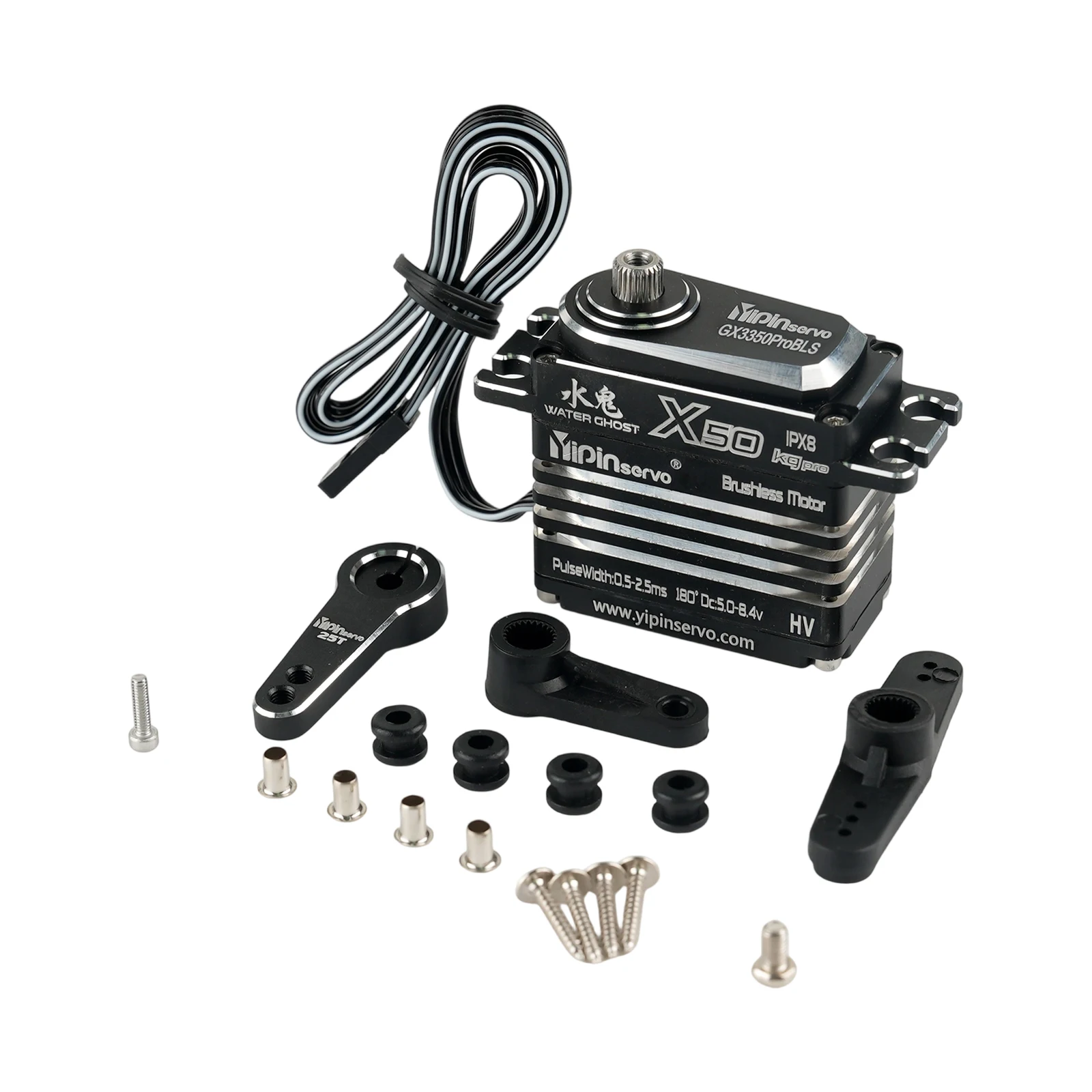 Motor servo sem escova digital totalmente metálico de 50kg 180 ° /270 °   Peças altas dos servos da engrenagem do metal do torque do controle do ângulo para aeronaves do carro do robô