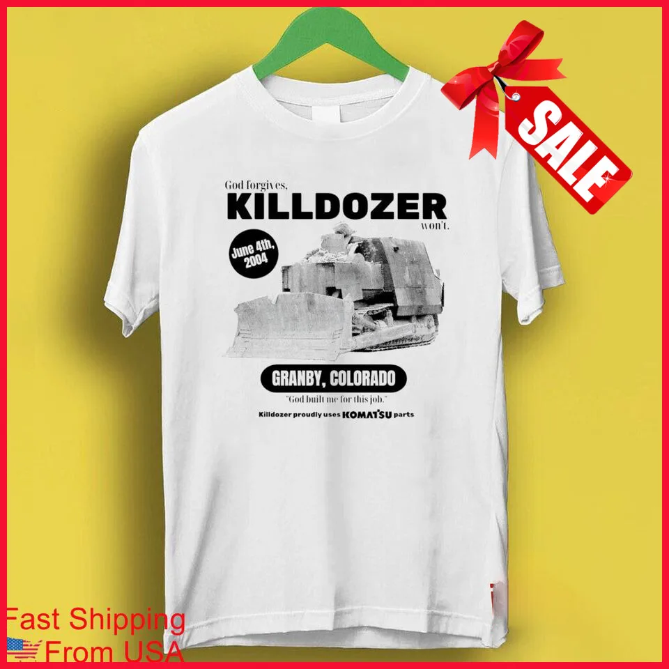 

Белая рубашка унисекс, с изображением бога Forgive Killdozer, всех размеров, NPC25