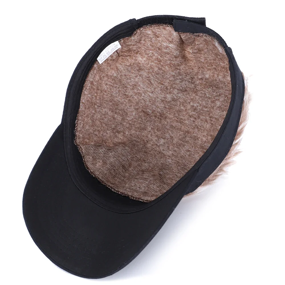 Gorra de béisbol de Golf para hombre y mujer, gorro con pelo falso, visera para el sol, peluquín divertido, pelo con pinchos