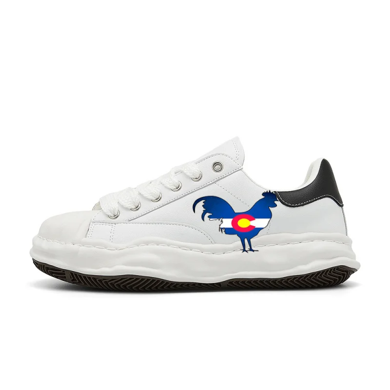 

Colorado flag chickenVintage Fashion Street Sneakers，The design is retro, stylish, comfortable, and versatile，Suitable for stree