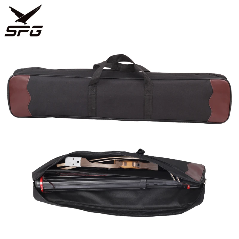 Archery Recurve Bow Bag Case Portable Hunting Straight Shoulder Outdoor Shooting Practice Thickened Canvas Archery Accessories