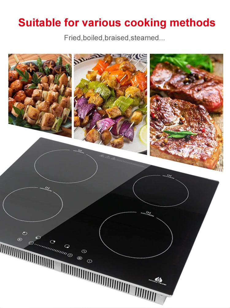 Argentina 60cm 2200W  8kW Induction Stove Electric Cooker Four Burner Induction Grill Build-in