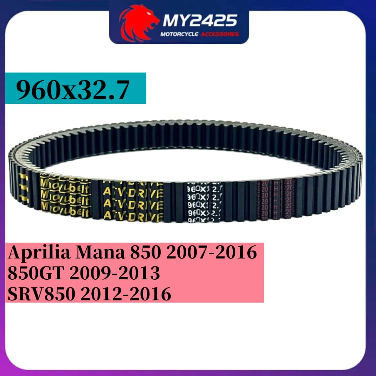 Приводной ремень мотоцикла для Aprilia Mana 850 2007-2016 850GT 2009-2013 SRV850 2012-2016 Gilera GP800 2008-2013 GP CENTENARIO 800