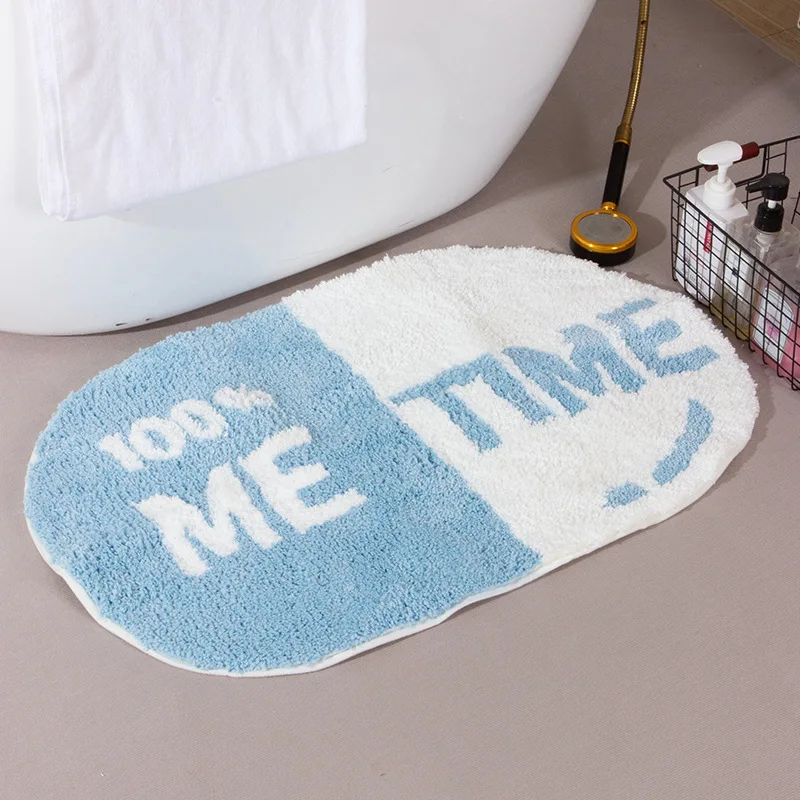 Time Capsule Rug Thickened Flocked Bathroom Mat Warmth Insulation Foot Pad Carpet Home Decoration