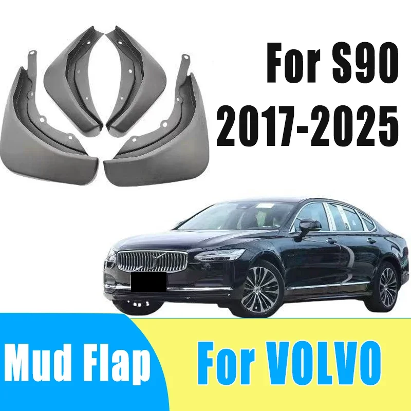 

4pcs Automobiles Tire Mudguard Waterproof Prevent Mud Splashing Car Mud Flap Fender Trim Accessories For VOLVO S90 2017-2025