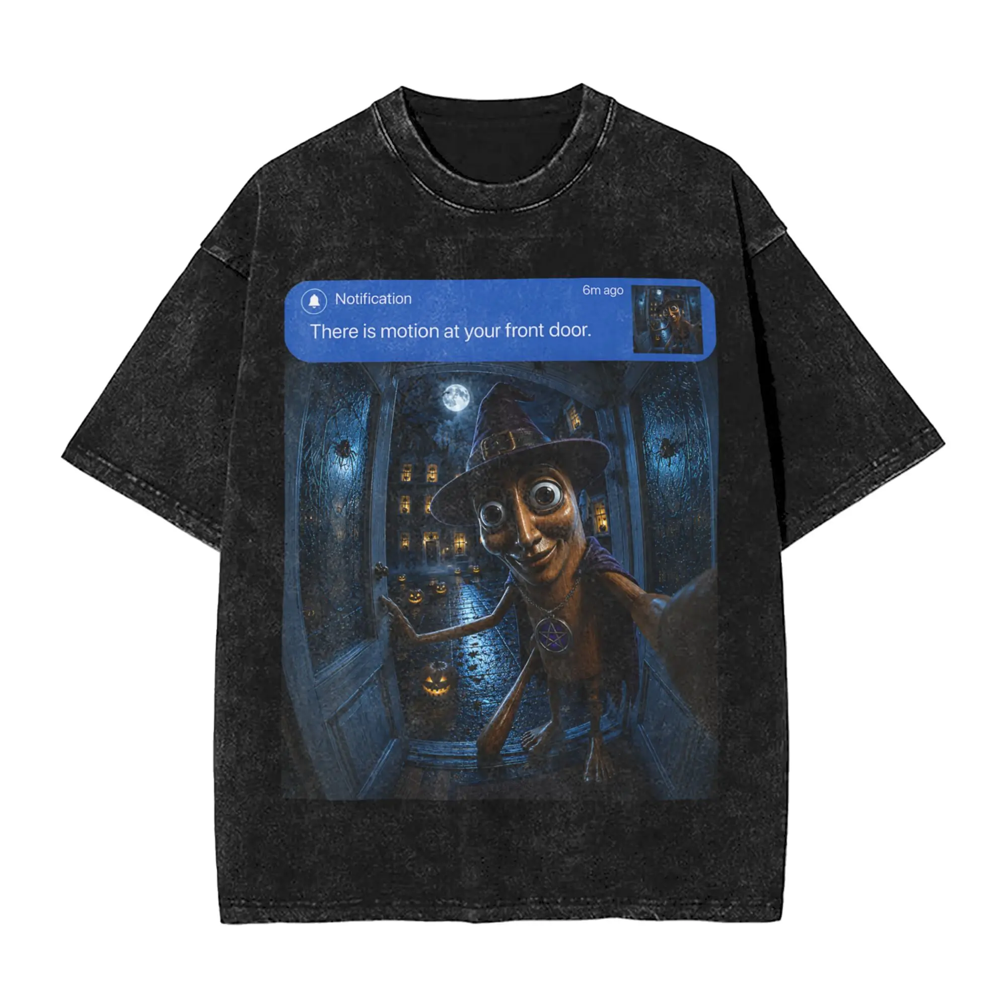 There is Motion at Your Front Door Tung Sahur Halloween T Shirts Top Tees Summer Awesome T-Shirt O Neck Leisure Casual Tee Shirt