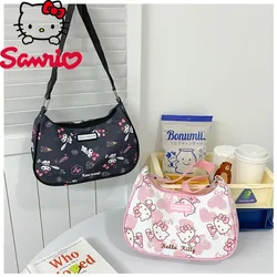 Bolso de hombro de Hello Kitty para mujer, bolso de mano de dibujos animados, marca de lujo, bolso de moda, ligero y de gran capacidad, nuevo