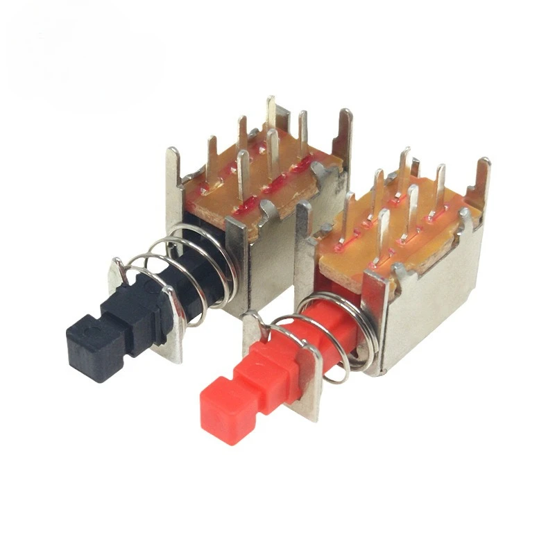 A03 direct key switch PS-22F03 double row six-leg self-locking with spring without locking key switch PS-22F03