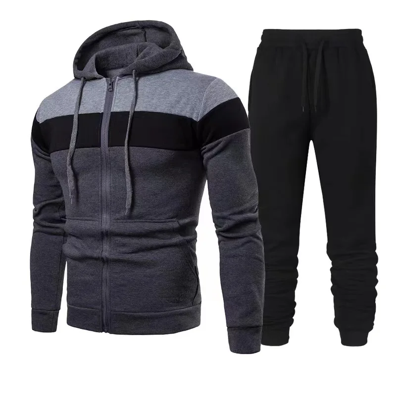 Set da uomo con cappuccio Set da uomo tuta sportiva felpe con cappuccio o pantaloni della tuta autunno inverno uomo abbigliamento caldo Pullover felpe