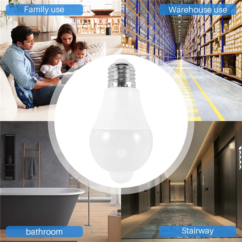 

B-Est 12W Motion Sensor Light Bulb,Outdoor/Indoor Movement Activated Security LED Bulb,1000LM,E26/B22,3500K Warm White