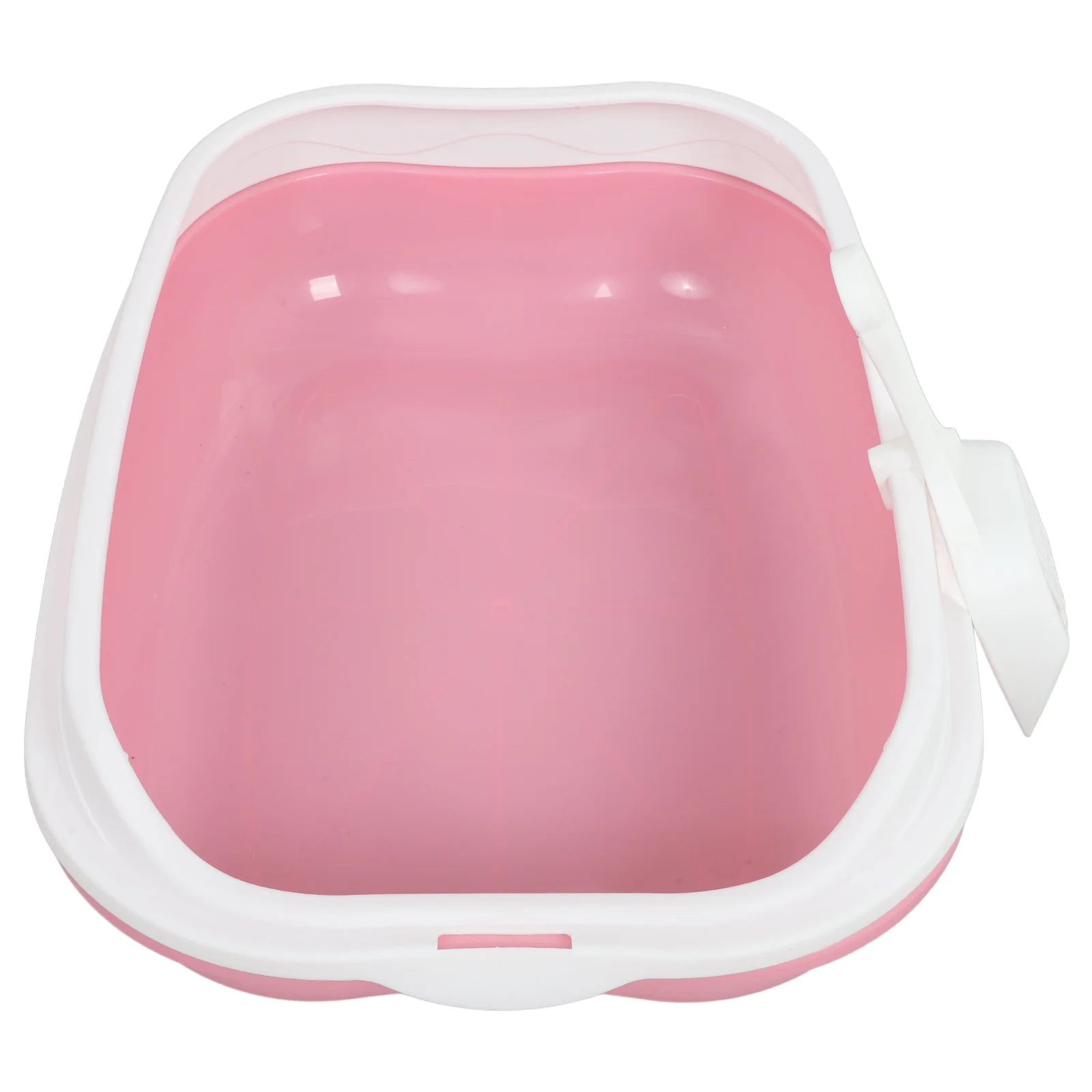 

1 Set Semi-Closed Cat Litter Box Abs Anti-Splashing Open Top Design Easy Clean Removable Tray For Kittens Small Cats Durable